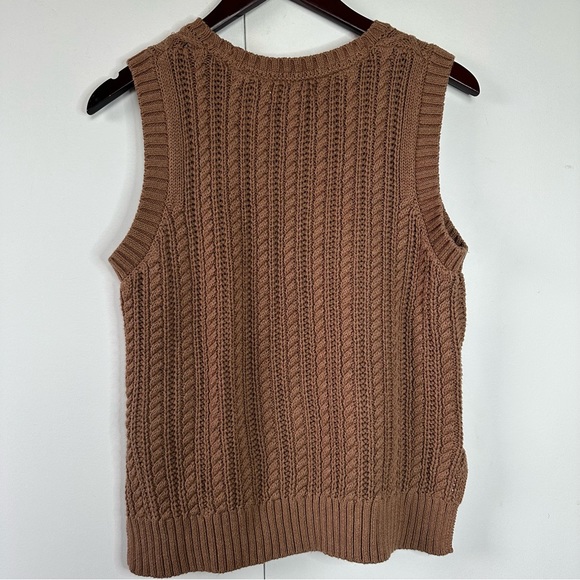 Rachel Zoe Brown Cable Knit Vest - Picture 2 of 4